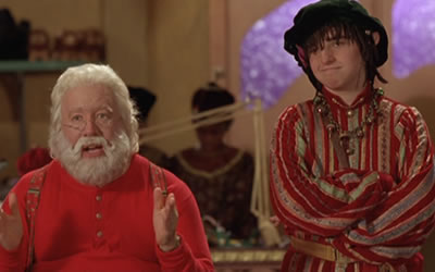 Tim Allen and David Krumholtz in The Santa Clause (1994)