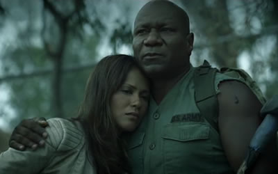 Lesley-Ann Brandt and Ving Rhames in Zombie Apocalypse (2011)