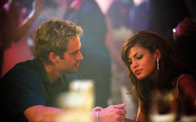 Paul Walker and Eva Mendes in 2 Fast 2 Furious