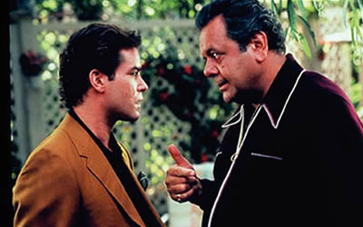 Ray Liotta and Paul Sorvino in Goodfellas (1990)