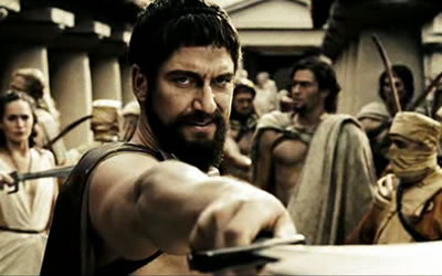 Gerard Butler as King Leonidas in 300