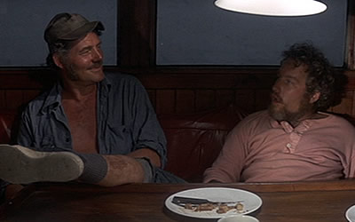 Robert Shaw and Richard Dreyfuss in Jaws Robert Shaw and Richard Dreyfuss in Jaws
