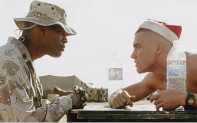 Jamie Foxx and Jake Gyllenhaal in Jarhead Jamie Foxx and Jake Gyllenhaal in Jarhead