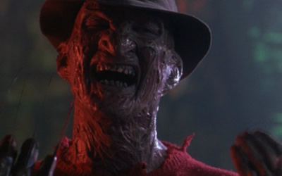 Robert Englund as Freddy Krueger in A Nightmare on Elm Street 4: The Dream Master