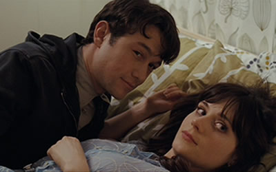Joseph Gordon-Levitt and Zooey Deschanel in 500 Days of Summer Joseph Gordon-Levitt and Zooey Deschanel in 500 Days of Summer