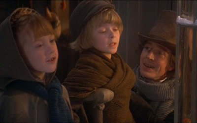 Karen Scargill, Richard Beaumont and David Collings in Scrooge (1970)