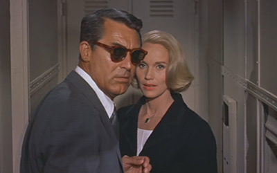 Cary Grant and Eva Marie Saint in North by Northwest Cary Grant and Eva Marie Saint in North by Northwest