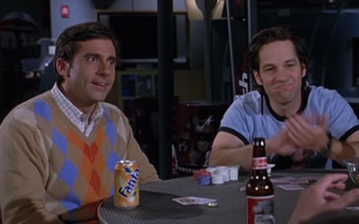 Steve Carell and Paul Rudd in The 40 Year Old Virgin