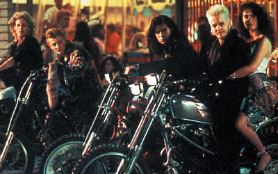 The Lost Boys (1987) starring Jason Patric, Corey Haim, Kiefer Sutherland, Jami Gertz, Corey Feldman, Jamison Newlander, Dianne Wiest, Alex Winter directed by Joel Schumacher Movie Review