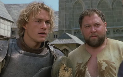Heath Ledger and Mark Addy in A Knight's Tale (2001) Heath Ledger and Mark Addy in A Knight's Tale (2001)
