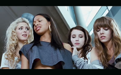 Tamsin Egerton, Shanika Warren-Markland, Emma Roberts and Ophelia Lovibond in 4.3.2.1 (2010)