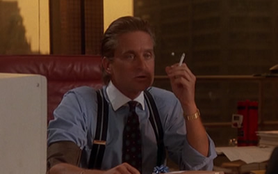 Michael Douglas as Gordon Gekko in Wall Street Michael Douglas as Gordon Gekko in Wall Street