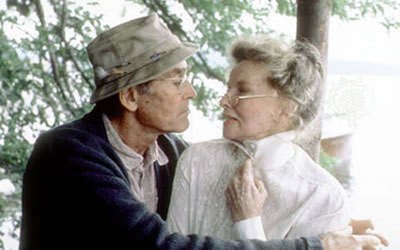 Henry Fonda and Katharine Hepburn in On Golden Pond Henry Fonda and Katharine Hepburn in On Golden Pond