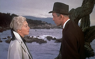 Kim Novak and James Stewart in Vertigo Kim Novak and James Stewart in Vertigo