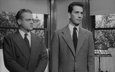 James Cagney and Richard Conte in 13 Rue Madeleine (1947)