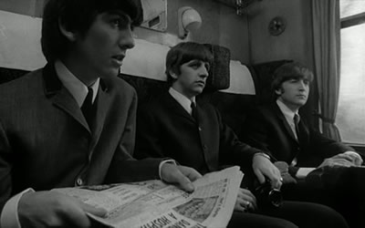 George Harrison, Ringo Starr and John Lennon in A Hard Day's Night (1964)