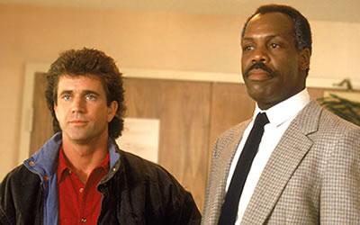 Mel Gibson and Danny Glover in Lethal Weapon 2 Mel Gibson and Danny Glover in Lethal Weapon 2