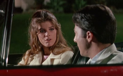 Katharine Ross and Dustin Hoffman in The Graduate