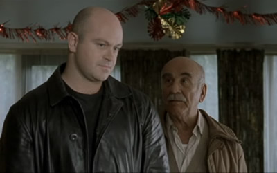 Ross Kemp and Warren Mitchell in A Christmas Carol (2000)