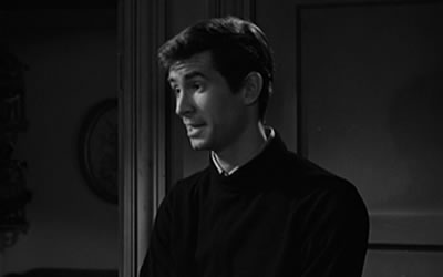 Anthony Perkins as Norman Bates in Psycho