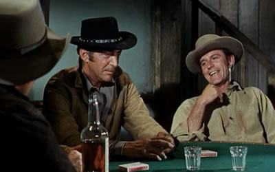 Dean Martin and Roddy McDowall in 5 Card Stud (1968)