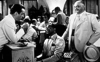 Humphrey Bogart, Dooley Wilson and Sydney Greenstreet in Casablanca Humphrey Bogart, Dooley Wilson and Sydney Greenstreet in Casablanca
