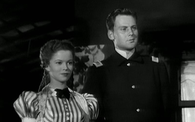 Shirley Temple and John Agar in Fort Apache (1948)