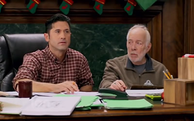 David O'Donnell and Howard Hesseman in A Christmas in Vermont (2016) (aka: The Christmas Apprentice)