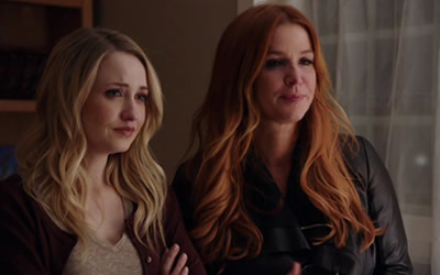 Emily Tennant and Poppy Montgomery in A Surrogate's Nightmare (2017)